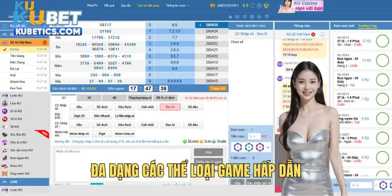 Đa dạng loại game hấp dẫn